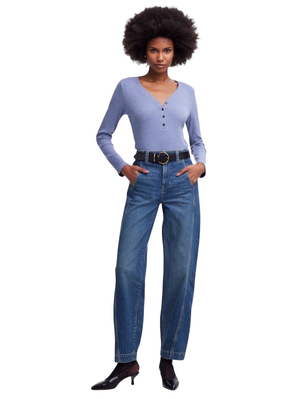 NWT: Madewell Tapered Denim Trousers, Size W 26 - Picture 2 of 13
